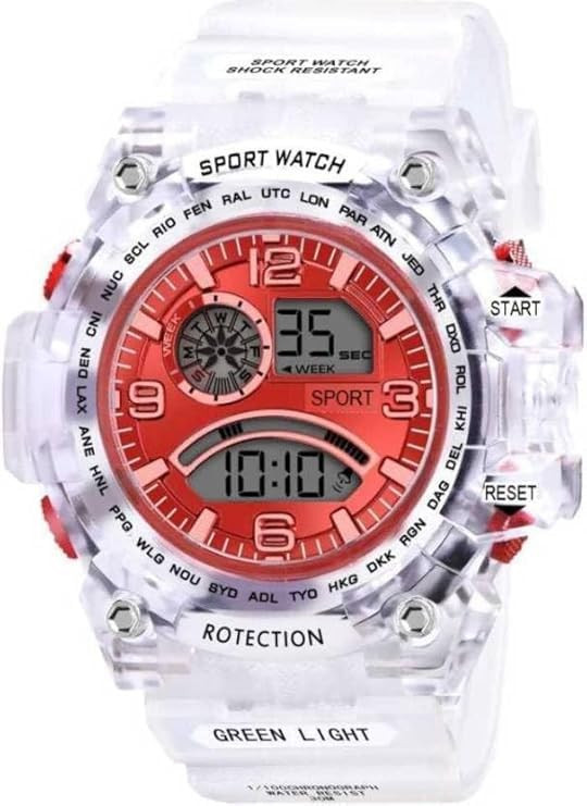 TA Analog-Digital Sports Watch: Chronograph, Dual Time, Alarm, Stopwatch, Water-Resistant, Shock-Resistant