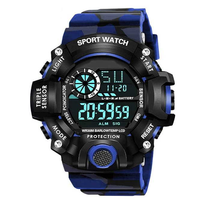 TA Digital Sports Multi Functional Black Dial Watch for Mens Boys -315RED