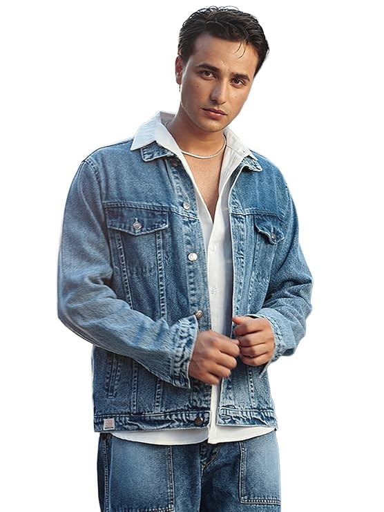 Men Regular Fit Washed Full Sleeve Denim Jacket