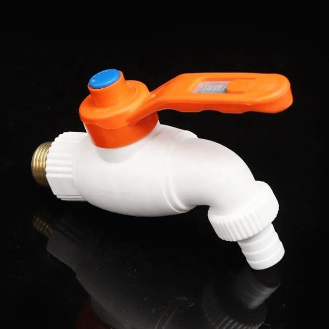TA  Nozzle Bib Cock Tap Heavy Plastic Garden Tap/Outdoor Tap Bib Tap Faucet Heavy Plastic Garden/Outdoor PVC Nozzle Bib Cock