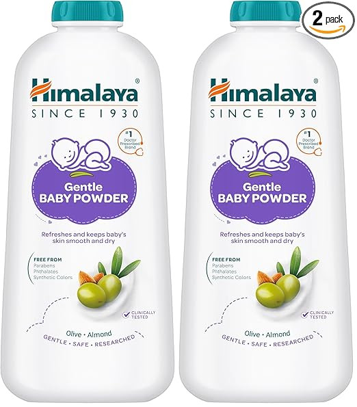 TA Himalaya Baby Powder 400g | No.1 Doctor-Prescribed Brand | With Yashad Bhasma & Vetiver | Sweat-Free & Refreshing Comfort | Safe for Newborns (Pack of 2)
