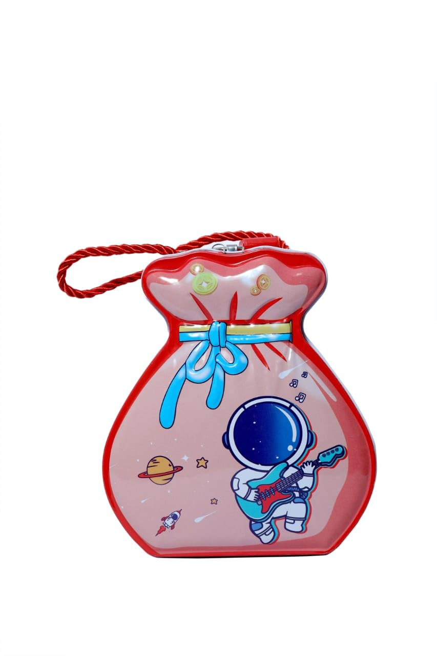 TA Money Bank for Kids Piggy Bank Iron Metal Body Money Bank Saving Bank for Kids Girls Boys with Lock and Key for Boys & Girls Return Gift Multicolor - Red