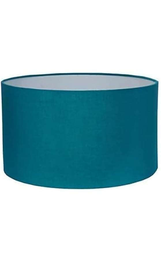 TA Lamp Shades Cotton Fabric Modern Design 12" Inches | Burlap Crafts Table And Floor Lamps Only Shades Without Lamp, (12"x12"x8") (Blue)