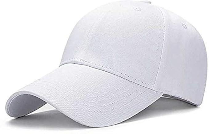 TA Soft Cotton Adjustable Unisex Cap for Men and Women Freesize Baseball Caps (Pack of 1) (White)