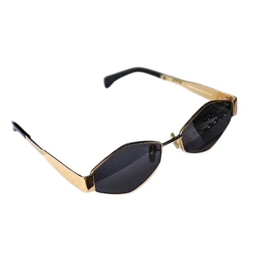 TA Classic Polygon Sunglasses for Women Lightweight Metal Frame UV Protection Stylish Eyewear for Beach Outdoor Activities