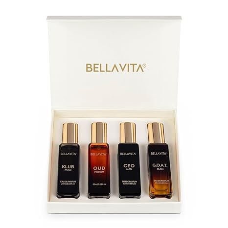 TA Bella Vita Luxury | Long Lasting Men Perfume Gift Set | 4x20ml | Perfume for Man | Gift for Man | Woody, Citrusy, Oud Premium Fragrance
