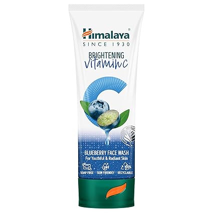 TA Himalaya Brightening Vitamin C Blueberry Face Wash | Vitamin C, Niacinamide & Blueberry | Brightness for Youthful Radiant Skin | Soap Free | Dermatologically Tested | 100ml