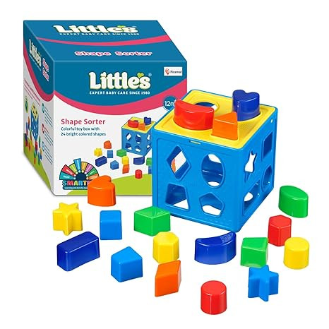 TA Little's Shape Sorter Cube  Shape Sorter Toys for Kids | 24 Multi-Color Shapes | Toddler Activity Toys for 1 Year Old+ | Baby Toys | Helps Develop Motor & Reasoning Skills | Kids Toys