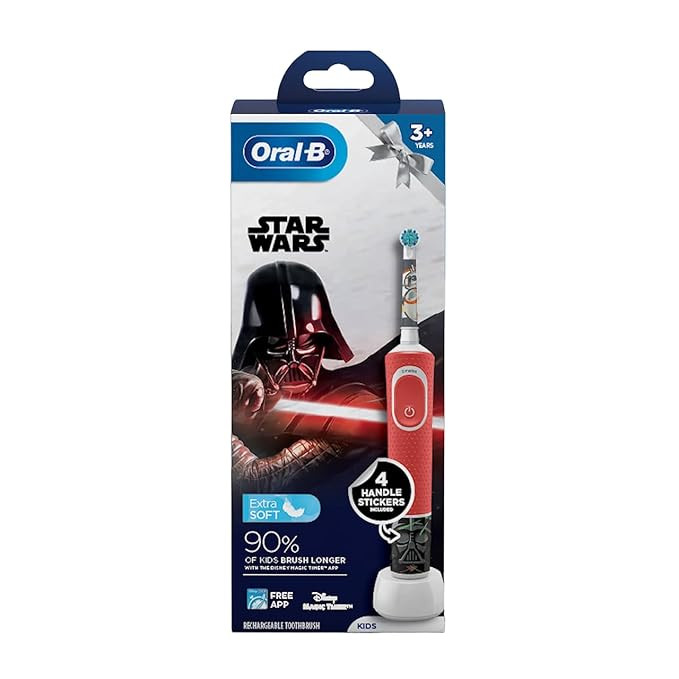 TA  Oral B Kids Electric Rechargeable Toothbrush, Featuring Star Wars Characters,Multicolor
