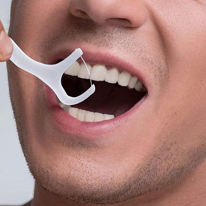 TA ToothPick Plastic Tooth Cleaning Stick Dental Floss Teeth Cleaner With Handle For Fresh Breath and Healthy Gums (Pack of 120 pc)