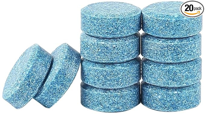 TA 20 Tablets Household Glass Cleaner Tablet Glass Cleaner for Car, Kitchen and Home Surfaces Multi Surface Cleaner Concentrate Effervescent Washer Strong Cleaning Car mirror Cleaning
