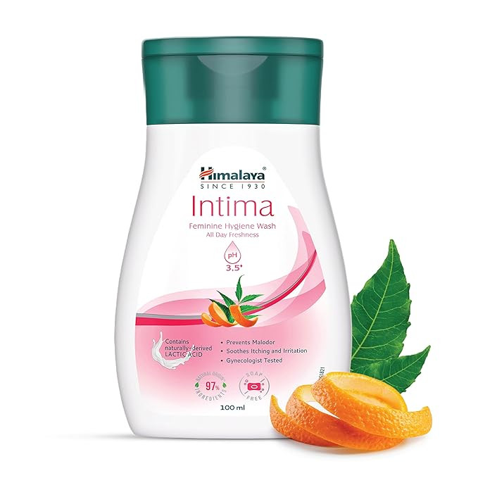 TA  Himalaya Intima | 100 ml | Feminine Hygiene Wash | Lactic Acid Wash | Balances pH | Natural Ingredients | Relieves Itching and Irritation