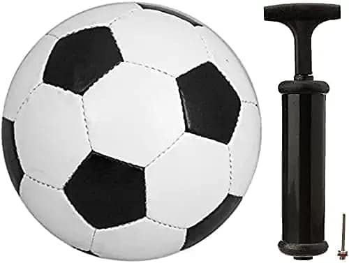 Football, Black&White Rugby Football with Air Pump, Size No-5
