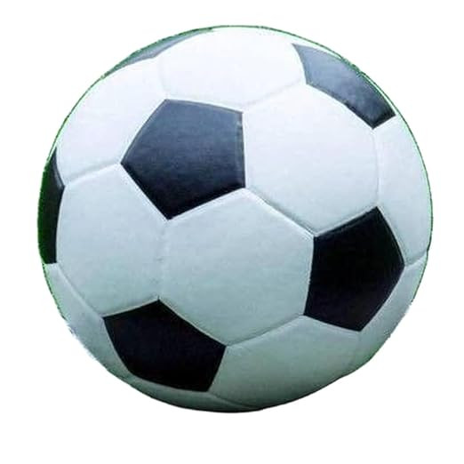 Football Size-5 with Air Pump - Size: 5 (Pack of 1, White, Black) Football - Size: 5 (Standard, Pack of 1, Black, White)
