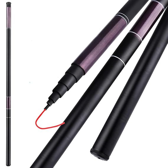 12FT Telescopic Fishing Rod – Lightweight Carbon Fiber Fly Pole with Non-Slip EVA Handle