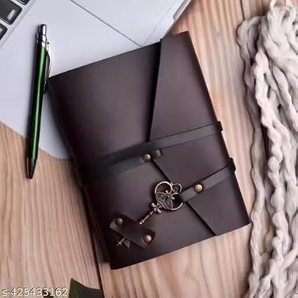 2026 Premium Vintage Leather Diary | Handmade A5 Notebook with Key Lock | Unruled 200 Pages Journal for Writing, Office & Gift Use
