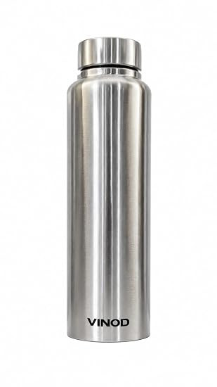 Stainless Steel Water Bottle Leakproof | Reusable Drinking Bottle Single Wall Metal | Flask Lightweight Durable Travel, Sports Gym Or Office School Water Bottle (Design 1)