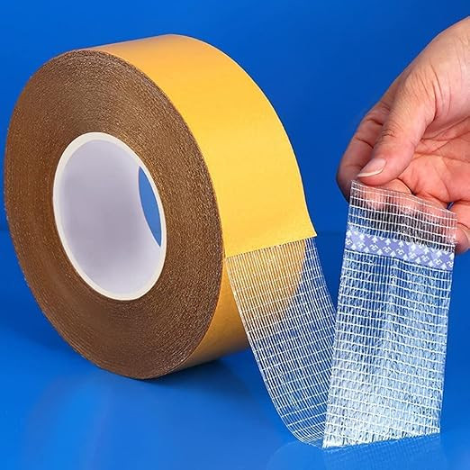 Fabric Tape Multifunctional Double Sided Tape,Clear Tape for Clothes,Double Stick Carpet Tape Heavy Duty 3cm x 5m High Stickness Strong 2 Sided Tape