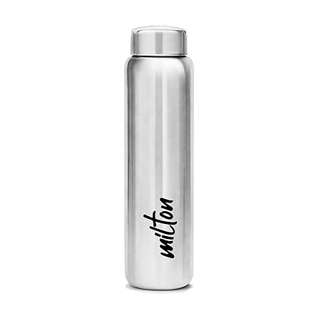 MILTON Aqua 1000 Stainless Steel Water Bottle, 920 ml, Silver | Leak Proof | Office Bottle | Gym Bottle | Home | Kitchen | Hiking | Treking, Travel (Pack of 1)