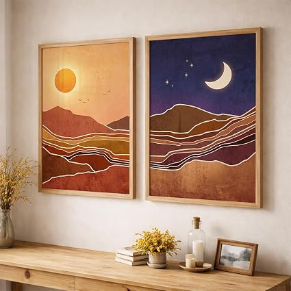 Artszila Boho Abstract Framed Wall Art 10x13 (BOHO 3, 10x13 INCHES)