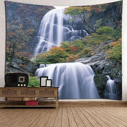 3D Waterproof Tapestry Landscape Series Vertical Waterfall Decor 180x180cm Wall Decore Home|Decoration Items Wall|Decoration Home Wall|Decoration Item |Item for Wall Decoration