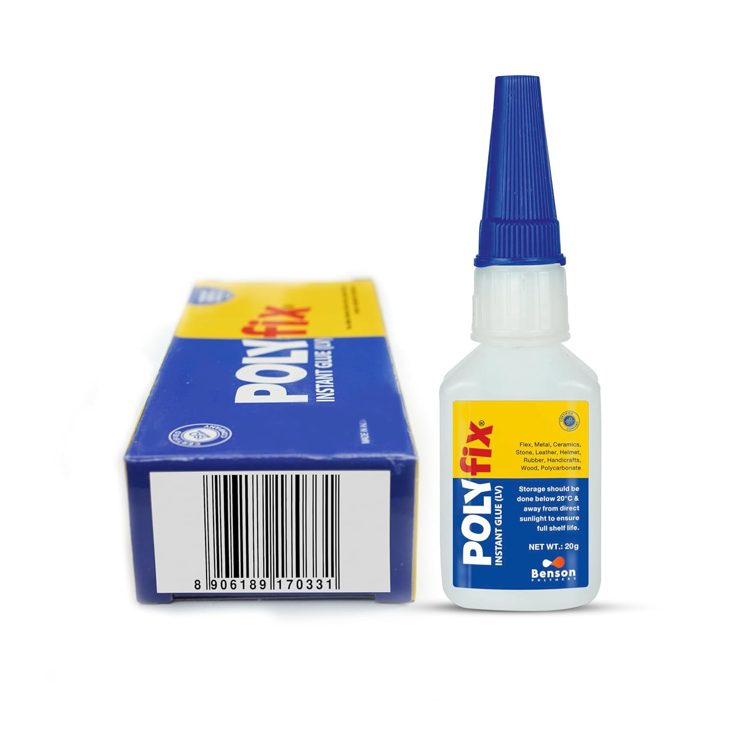 Polyfix Instant LV thin CA Glue for multiple use | for repairing broken items, fixing, crafting projects, etc| with long Nozzle, pin hole bottle| mess- free, Easy to use. 20g
