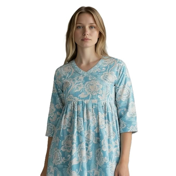 Peplum Top for Women – Jaipuri Cotton Short Kurti for Latest | Lace Detail 3/4 Sleeve Ethnic Tunic Tops for Women | Peplum Top Size XL