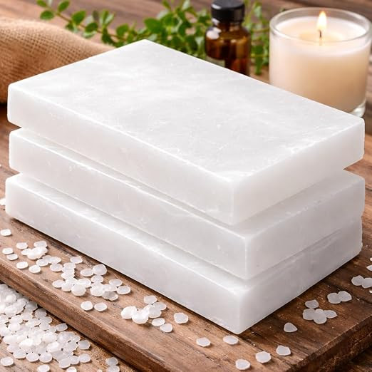 Paraffin Wax Slab – 99% Pure Candle & Cosmetic Grade Wax | Ideal for Candle Making, Cosmetics & Industrial Use (250 gm)