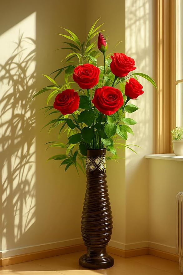 Wooden Vases for Floral Displays, Indoor Flower Container, Living Room Decorative Flower Vase, Small