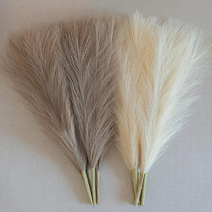 Faux Pampas Grass Decor Artificial Pampas Grass| Aesthetic Room&Boho Decor for Home Living Room, Pompas Floral for Wedding Christmas.