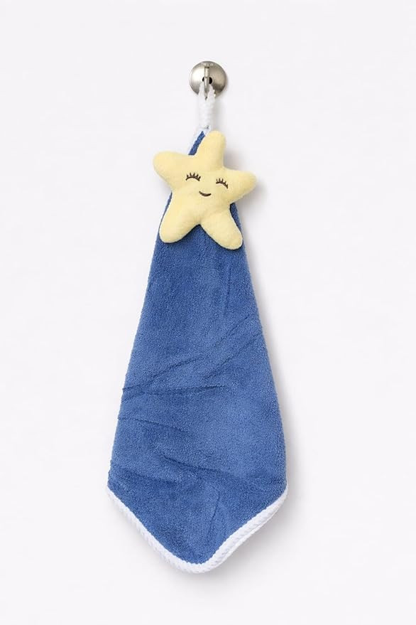 Premium Hand Towels, Soft Absorbent Quick-Dry Microfiber Cloth for Bathroom Kitchen Gym, Blue