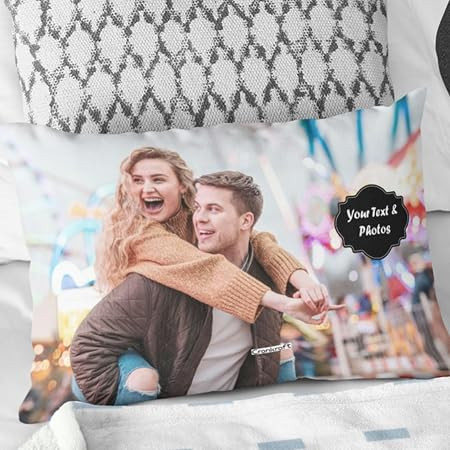 Photo Custom Pillow for Birthday Satin Printed Cushion, for Sister, Rakhi, Brother – 16x24 inch Cushion Cover