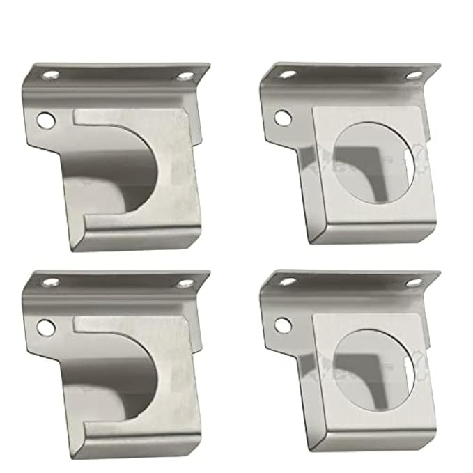 Stainless Steel Curtain Rod Set – 25mm Solid Heavy-Duty with Universal Wall-to-Wall Brackets & Complete Fittings | Pack of 2 Pairs (4 pcs) for Doors and Windows
