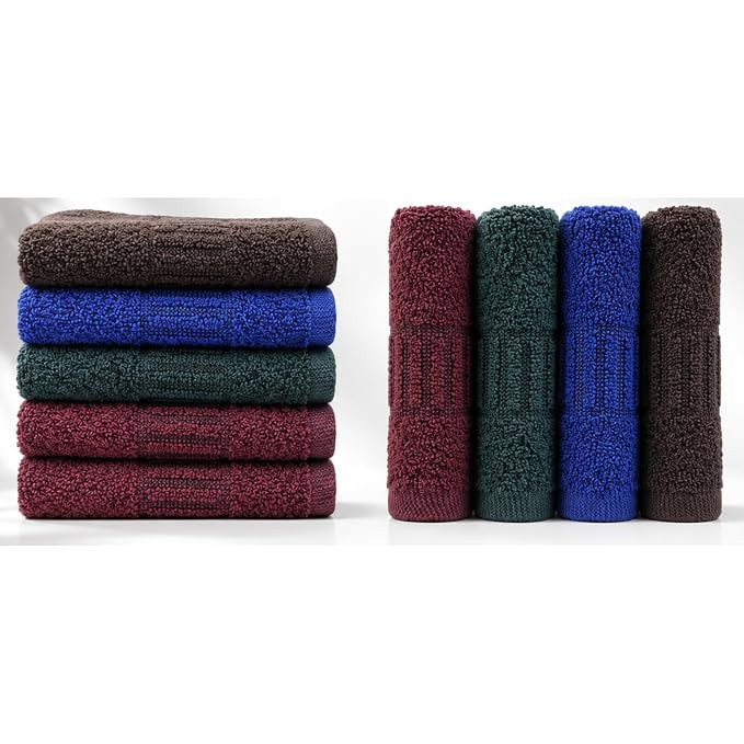 Towel Lunch Towel for School & Office, Cotton Hand Towel Set of 3 & 6, 12 Soft Multipurpose Towels for Lunch Box, Tiffin, Wash Basin, Kitchen & Travel (6, Dark Multi)