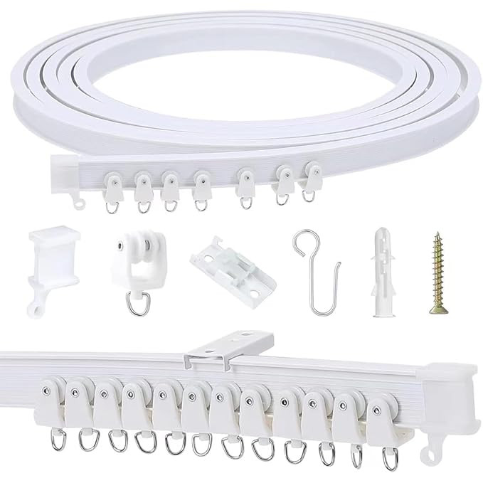9.6ft/3m Flexible Ceiling Curtain Track – Heavy Duty Drape Mount System | Universal Room Fit | Easy Install | All Accessories Included