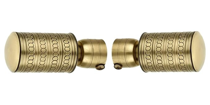 Brass Antique Stainless Steel Metal Curtain Finials for 1 Inch Curtain Rod and Brackets Accessories