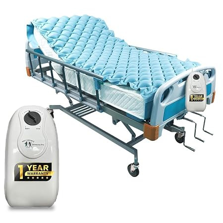 Air Mattress Therapy for Bed Sores Anti-Decubitus|Bubble Mattress| Anti-Bedsore Air Mattress with Compressor Inflatable Air Bed (Blue)