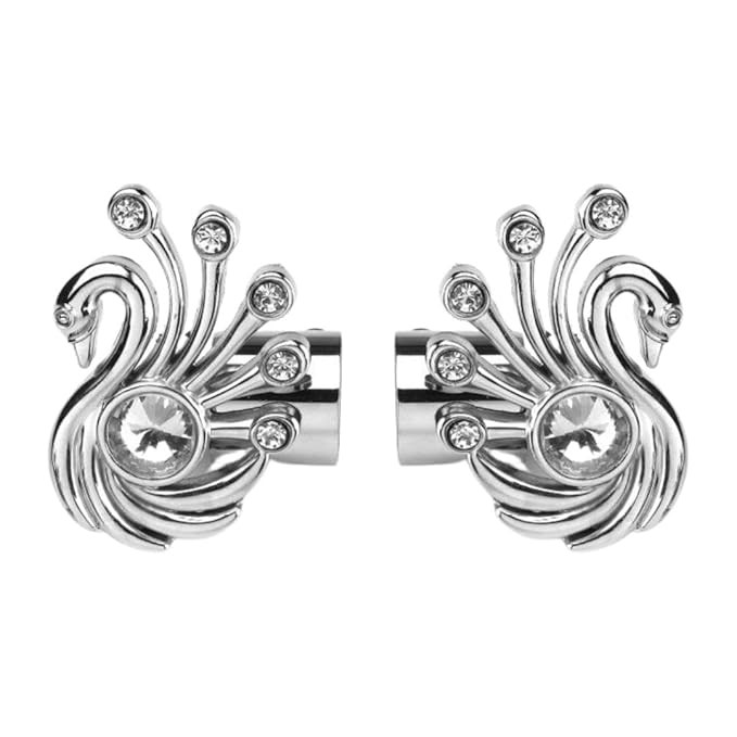 Curtain Bracket Stainless Steel/Without Support/Home décor/Curtain Bracket Chrome Finish/windo & Door Accessories/Curtain Knob 1 Inch Rod Pocket/Curtain Accessorise/(Pack of 2)