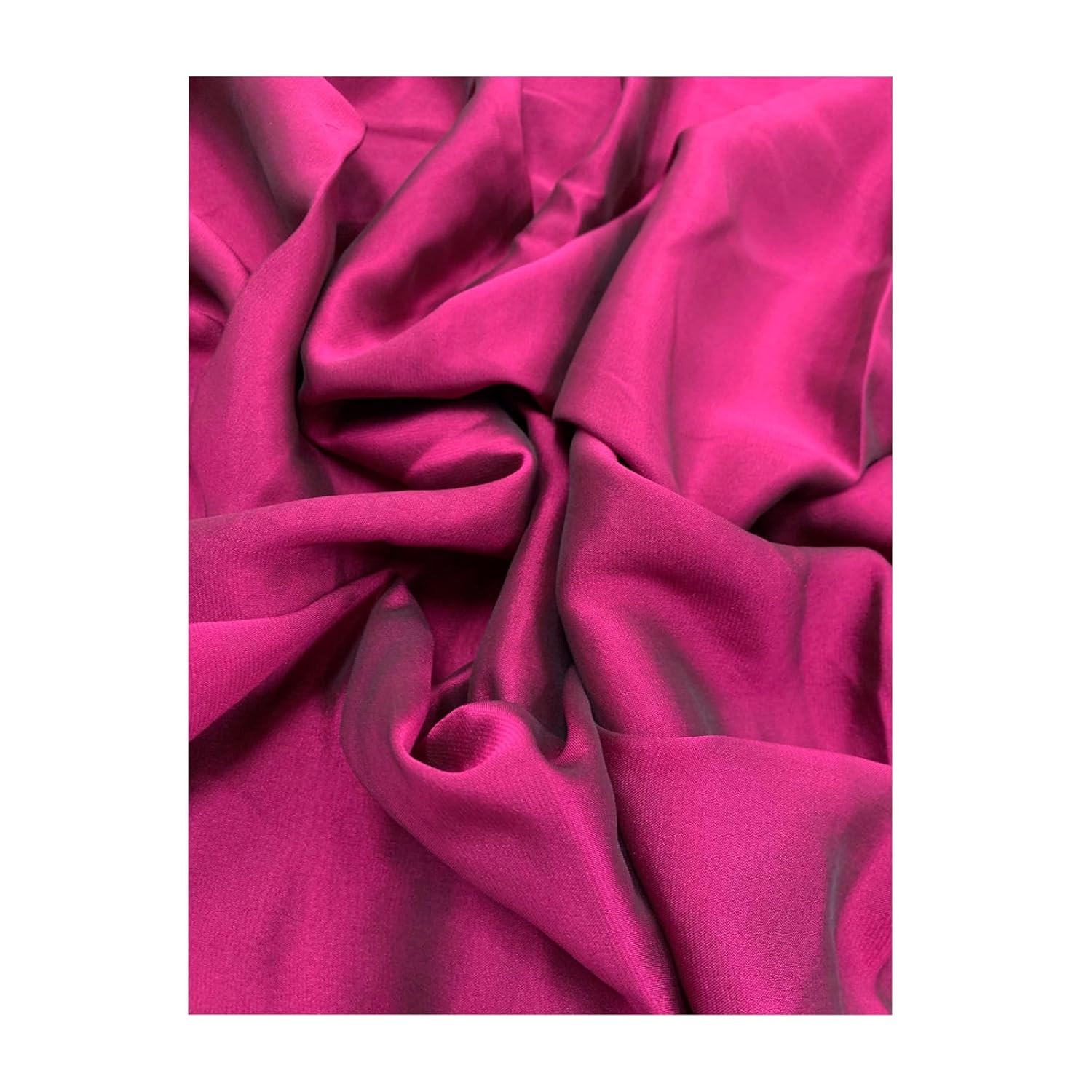 Plain Satin Silk Blend Fabric Cloth – Soft Silky Shiny Dress Material for Women’s Dress, Saree Blouse, Gown, Craft & Fashion Designing Fabric | Length-5.5 Meter & Width -44 Inch (Rani)