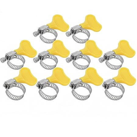 Hose Clamp Stainless Steel 1.25 inch Diameter Water Pipe Range Turn Key Worm Gear Leak Proof Gas Stove Plumbing Adjustable Safety Tie Clips For Home, Kitchen, Automotive - Pack of 4