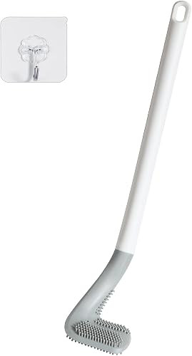 1 Pc Golf Toilet Brush Set with Holder, Bathroom Cleaning Brush, Toilet Bowl Cleaning Brush, Golf Style Toilet Cleaner Brush, Durable Bathroom Cleaning Accessories (1, Gray, Medium)