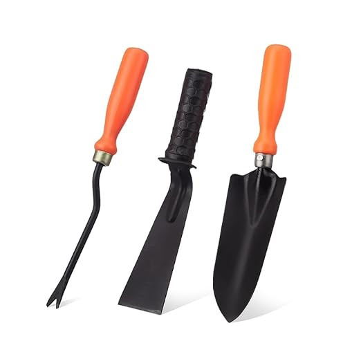 Kraft Seeds Garden Tool Set of 3 Pcs - Home Tools & Gardening Tools Kit for Home Garden- (Small Trowel, 2 Inch Khurpi, Hand Weeder) - Terrace Gardening Accessories, Gardening Essentials