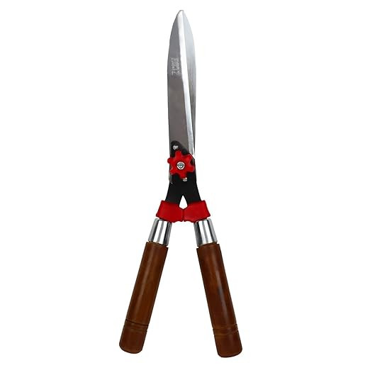 Kraft Seeds Hedge Shears 1Pc Metal with Wooden Handle, Grass Cutter, Tree Cutter Tools, Plant Cutter for Garden, Durable Blades, Shrub Trimmer, Ergonomic Design, Precision Cutting