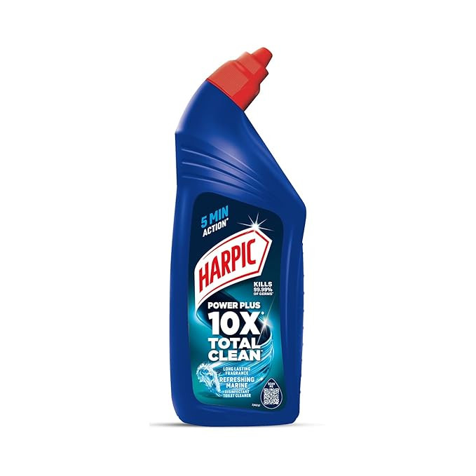 Harpic 1 Litre - Marine, Disinfectant Toilet Cleaner Liquid | Suitable for Toilet Bowls | Refreshingly Fragrant
