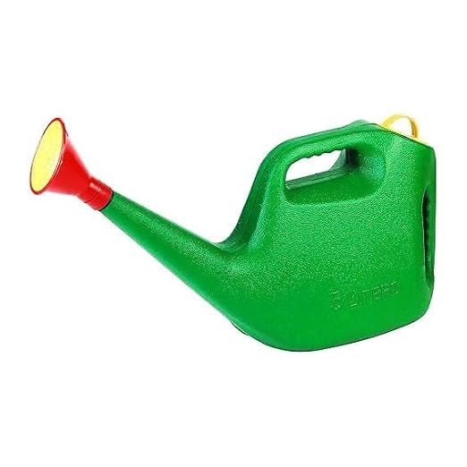 JLN Watering Can 5L - Plastic Water Can with Sprayer for Plants/Garden | Indoor Outdoor Watering Shower Can | Sprinkler for Plants | Watering Hand Bottles for Garden (Green)