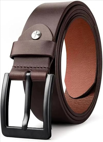 A_E_Belt For Men_PU SINGLE LUPPI BROWN FREE SIZE