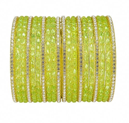 Women's Raindrop Glass Bangles Set | Traditional Wedding Bangles for Women | Bridal Ethnic Bangle Set of –20