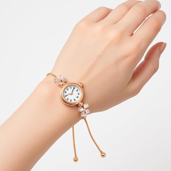 Rose Gold Bracelet Watch is Designed for Women who Love a Stylish and Classy Look. The Watch Features a Premium