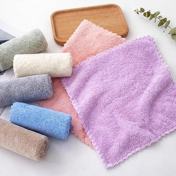 Face Towel – Set of 12 (25x25 cm, Multicolor) Rumal/Handkerchief/Hanky Set for Women, Kids and Newborn Babies | Ultra-Soft, Quick Dry, Absorbent | Small Towel for Hand & Face Wash