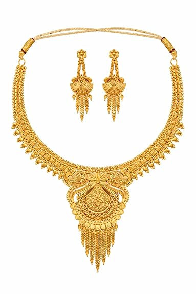 Martzy Zarika Antique Finish Designer Necklace Set for Women | Wedding & Party Jewellery | Premium Quality